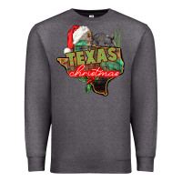 Charcoal Heather texas christmas Premium Sweatshirt - CowGirlArtShop