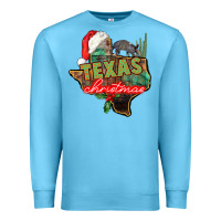 Ocean Blue texas christmas Premium Sweatshirt - CowGirlArtShop