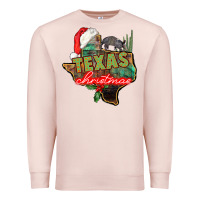 Pale Pink texas christmas Premium Sweatshirt - CowGirlArtShop