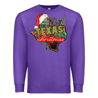 Purple texas christmas Premium Sweatshirt - CowGirlArtShop