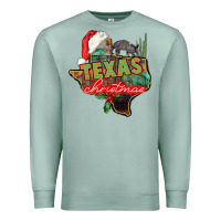 Seafoam texas christmas Premium Sweatshirt - CowGirlArtShop