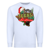 White texas christmas Premium Sweatshirt - CowGirlArtShop