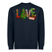 Navy Love Christmas tree cake Heavyweight Sweatshirt - NancyCooperArtShop
