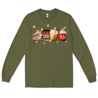 Army Green christmas coffee Long Sleeve Tee - MaliasSmallBusiness
