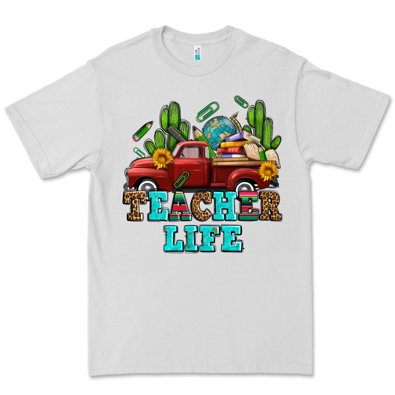 Teacher Life Western Truck And Books Premium Tee by AdoDesignShop | Teevron