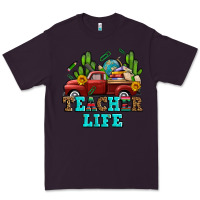 Plum teacher life western truck and books Premium Tee - AdoDesignShop