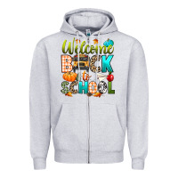 Heather Grey welcome back to school fall Zipper Hoodie - texasbilliewilder