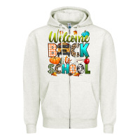 Oatmeal Heather welcome back to school fall Zipper Hoodie - texasbilliewilder
