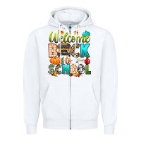 White welcome back to school fall Zipper Hoodie - texasbilliewilder