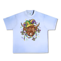 Grape Ice mardi gras cow Urban Heavy Tee - MaliasSmallBusiness
