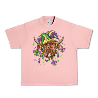 Salmon mardi gras cow Urban Heavy Tee - MaliasSmallBusiness