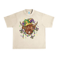 Sandshell mardi gras cow Urban Heavy Tee - MaliasSmallBusiness