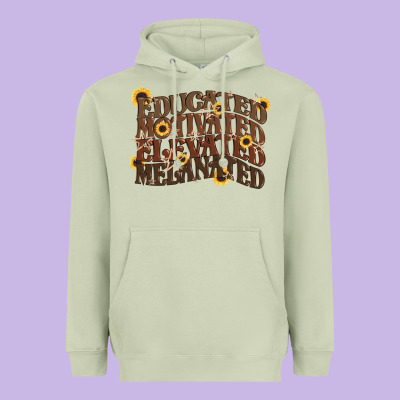 Educated Motivated Elevated Melanated Juneteenth Heavyweight Hoodie Designed By Cowgirlartshop