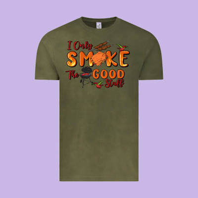I Only Smoke The Good Stuff Vintage Tee Designed By Maliassmallbusiness