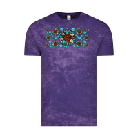 Cloud Purple cowhide leopard sunflower gemstone Vintage Tee - JahusDesignShop
