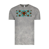 Cloud Rock cowhide leopard sunflower gemstone Vintage Tee - JahusDesignShop