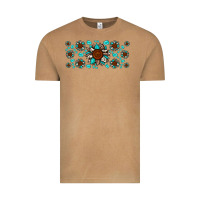 Cowhide Leopard Sunflower Gemstone Vintage Tee | Teevron