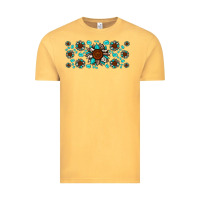Vintage Mustard cowhide leopard sunflower gemstone Vintage Tee - JahusDesignShop