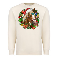 Horse Christmas Wreath Premium Sweatshirt | Teevron