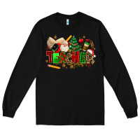 Black christmas  teacher Long Sleeve Tee - MaliasSmallBusiness