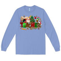 Colony Blue christmas  teacher Long Sleeve Tee - MaliasSmallBusiness