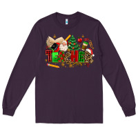 Plum christmas  teacher Long Sleeve Tee - MaliasSmallBusiness