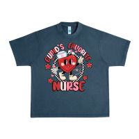 Midnight Navy cupids favorite nurse Urban Heavy Tee - MaliasSmallBusiness