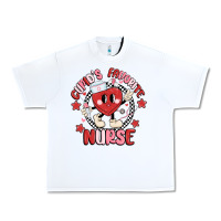 White cupids favorite nurse Urban Heavy Tee - MaliasSmallBusiness