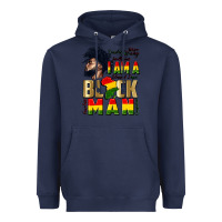 Navy i am a black man Heavyweight Hoodie - CowGirlArtShop
