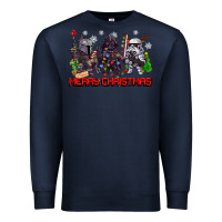 Navy merry christmas gnomies Premium Sweatshirt - CowGirlArtShop