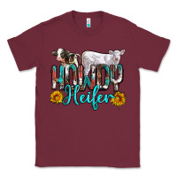 Burgundy western howdy heifer Classic Tee - NancyCooperArtShop