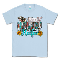 Dusty Blue western howdy heifer Classic Tee - NancyCooperArtShop