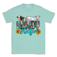 Seafoam western howdy heifer Classic Tee - NancyCooperArtShop