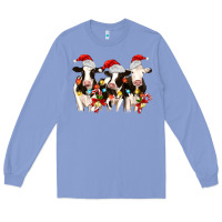 Colony Blue christmas three cows Long Sleeve Tee - MaliasSmallBusiness