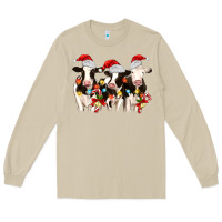 Mushroom christmas three cows Long Sleeve Tee - MaliasSmallBusiness