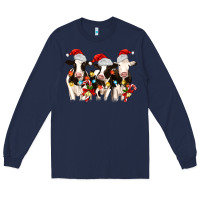 Navy christmas three cows Long Sleeve Tee - MaliasSmallBusiness