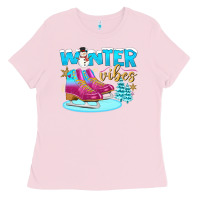 Bubblegum Pink winter vibes Ladies Tee - BundleAndBundleShop