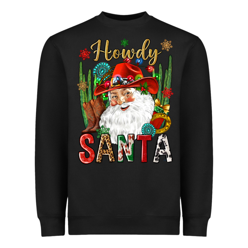 Howdy Santa Heavyweight Sweatshirt by NancyCooperArtShop | Teevron