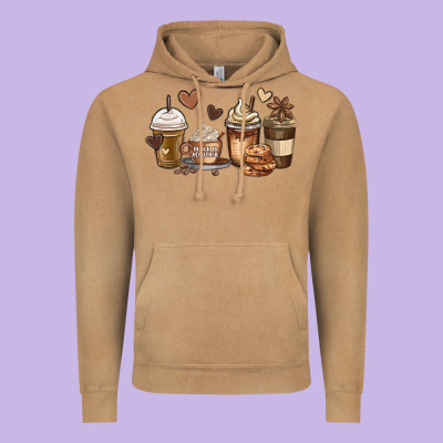 Melanin Afro Coffee Cups Vintage Hoodie Designed By Maliassmallbusiness