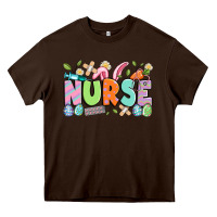 Chocolate Brown easter nurse Heavy Core Tee - Artiststas