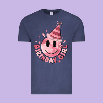 Birthday Girl Vintage Tee Designed By Maliassmallbusiness