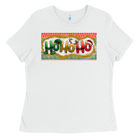 White ho ho ho Ladies Tee - BundleAndBundleShop