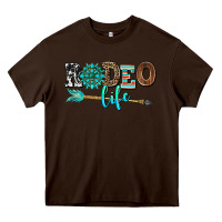 Chocolate Brown rodeo life with gemstone Heavy Core Tee - AdoDesignShop