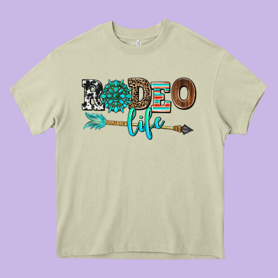 Rodeo Life With Gemstone Heavy Core Tee Designed By Adodesignshop
