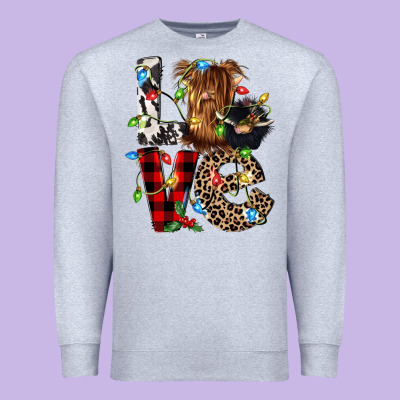 Love Cow Gnomies Premium Sweatshirt Designed By Cowgirlartshop