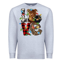 Heather Grey love cow gnomies Premium Sweatshirt - CowGirlArtShop