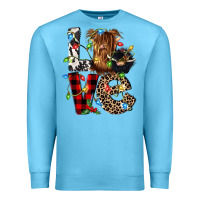 Ocean Blue love cow gnomies Premium Sweatshirt - CowGirlArtShop