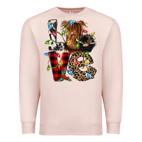 Pale Pink love cow gnomies Premium Sweatshirt - CowGirlArtShop