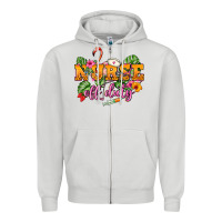 Dove Grey Nurse off duty Zipper Hoodie - NancyCooperArtShop