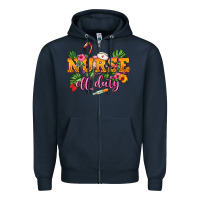 Navy Nurse off duty Zipper Hoodie - NancyCooperArtShop